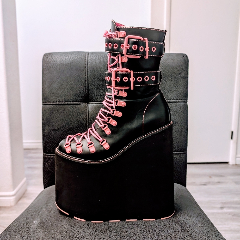 Dolls Kill Double Stacked Traitor Boots
